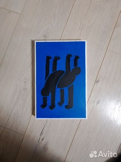 Абстрактная картина акрилом