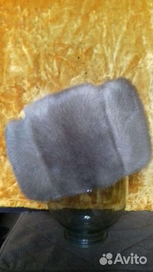 Норковая мужская шапка