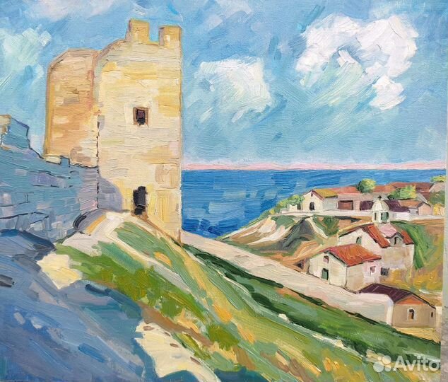 Картина маслом, морской пейзаж Феодосия