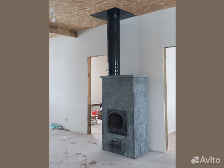 Печь камин теплонакопительная