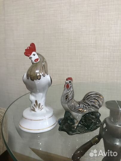 Статуэтки фарфоровые петухов офз