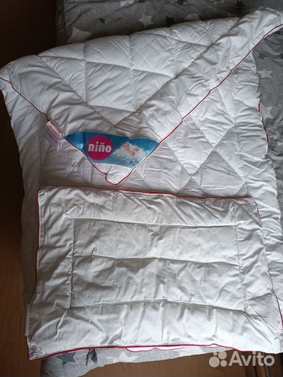 Детское одеяло и подушка, кпб и бортики