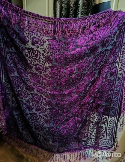 Платок винтаж СССР панбархат