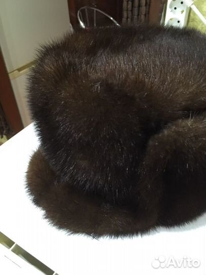 Мужская шапка норковая б/у очень мало, в отличном