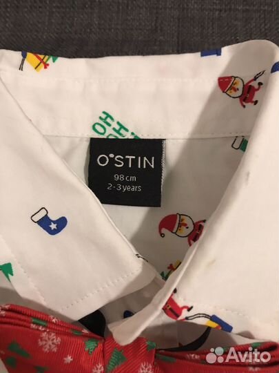 Новогодний костюм рубашка с бабочкой