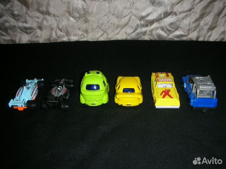 Машинки разные, металл, 6 шт