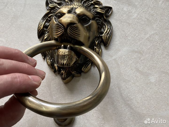 Бронзовый Лев дверная ручка стучалка кнокер