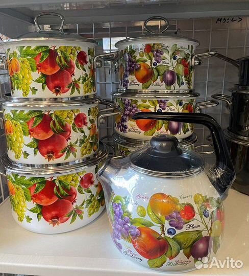 Эмалированная посуда Кастрюли, Чайники