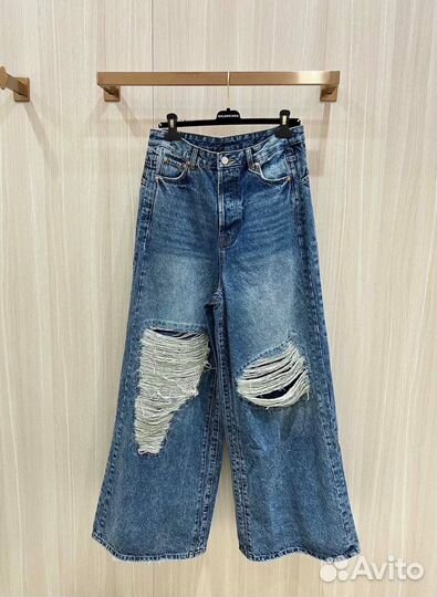 Джинсы Vetements 23SS Distressed Flared Jeans