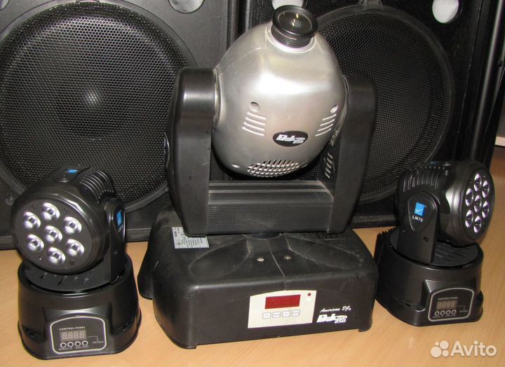 Головы ADj BD 3шт светомузыка Gobo Строб Mic DMX