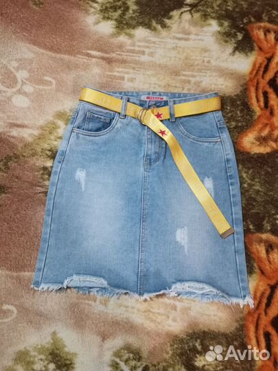Джинсовая юбка 42р
