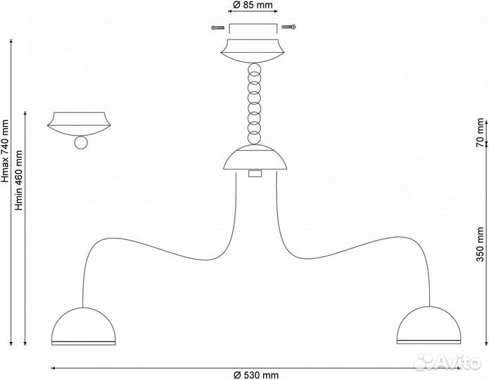 Подвесная люстра Lucia Tucci Natura 064.6 LED Natu