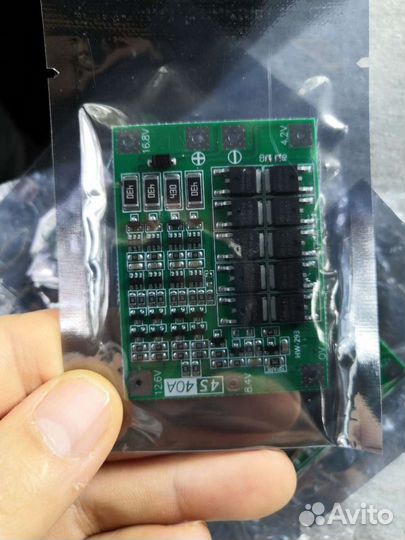 BMS 4s, балансировочная плата bms 4s на 40A