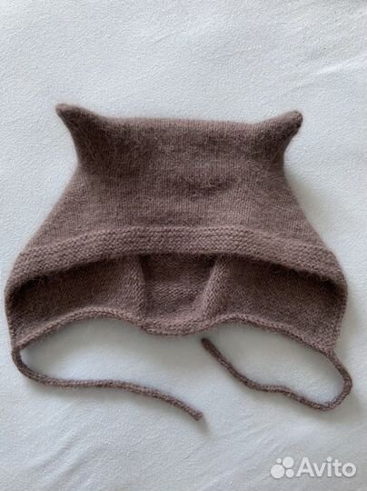 Коточепчик с ушками шапка handmade