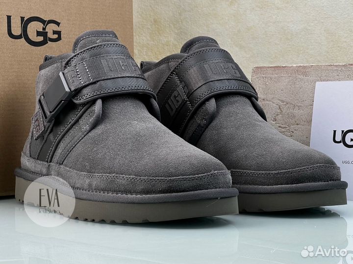 Ugg Женские и Мужские Ботинки серые Snapback