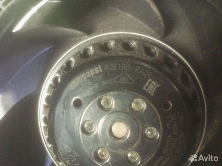 Вентилятор канальный ebmpast