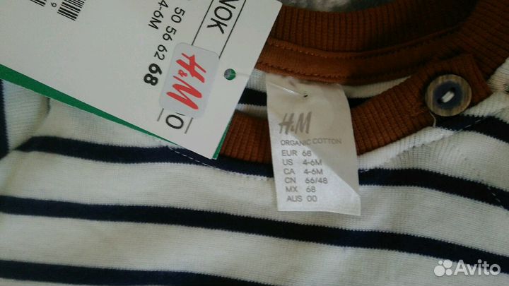Костюмчик H&M для новорожденных новый