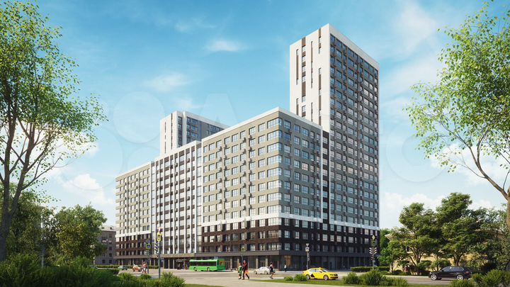 2-к. квартира, 68,6 м², 6/22 эт.