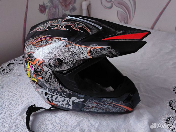 Mowgli Мотошлем, цвет: черный, размер: S