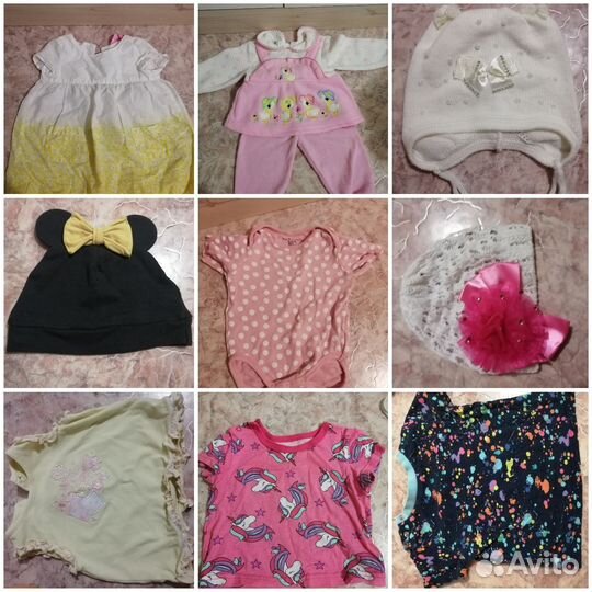 Вещи пакетом для девочки 74 80
