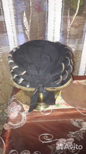 Шляпа женская замшовая