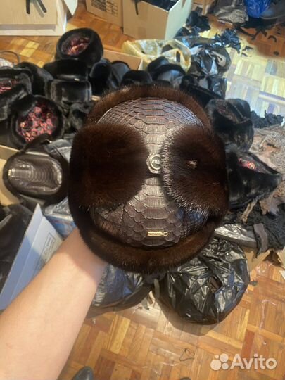 Шапки zilli ушанки с питоном с крокодилом