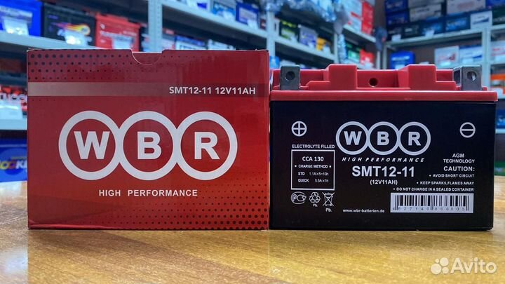 Аккумулятор WBR SMT 12-11 (11ач) на Мотоцикл