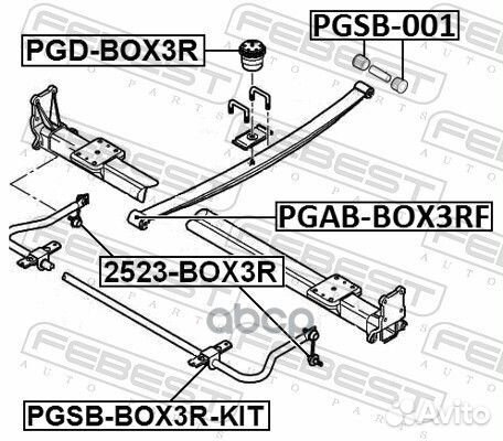 Втулка рессоры fiat ducato 4X 2011-2014 pgsb-00