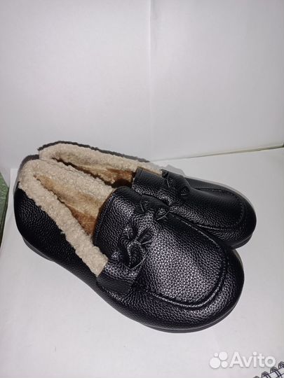 Лоферы черные туфли