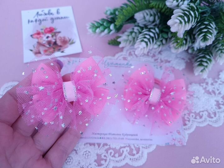 Бантики для волос ручной работы