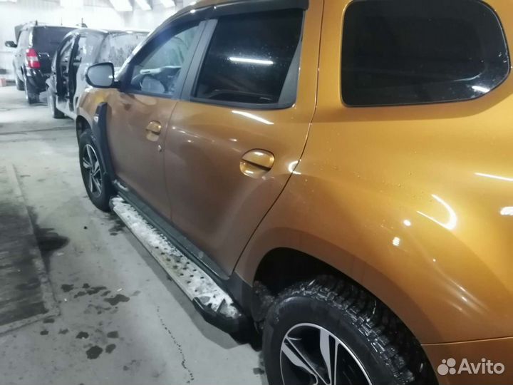Пороги-подножки, крепёж на renault duster и arkana