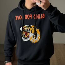 Худи Gucci %22blind for love%22 с тигром вышивка (S-XL
