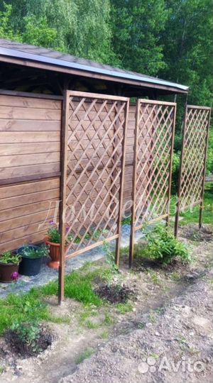 Шпалера деревянная ограждение вьющийся розы