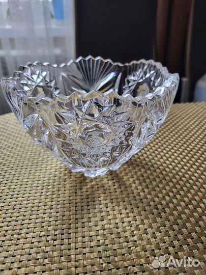 Хрустальная ваза для фруктов СССР