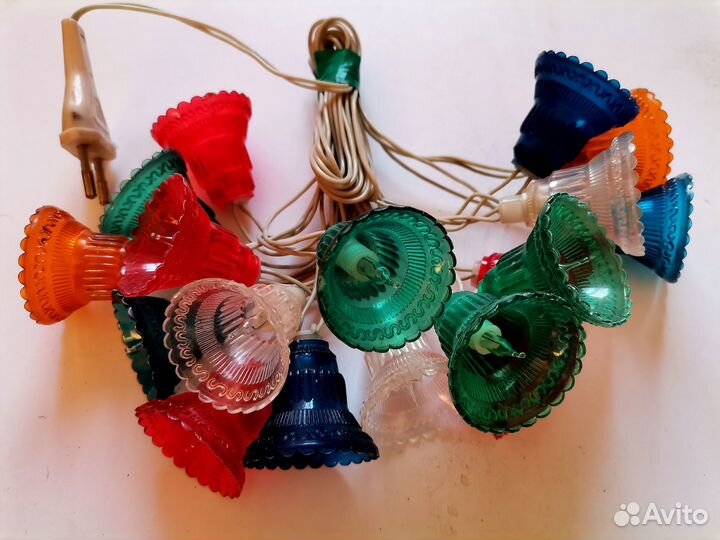 Елочная, новогодняя гирлянда СССР искра