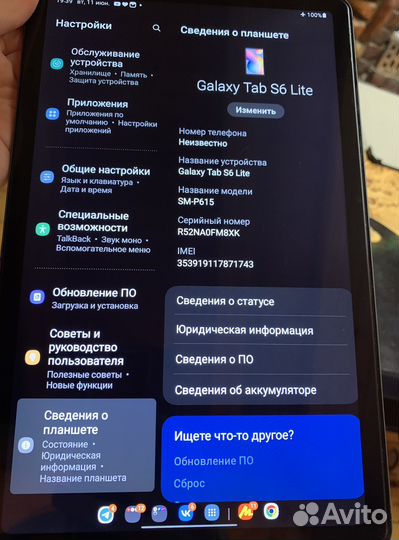 Планшет Samsung galaxy Tab S6 lite 64