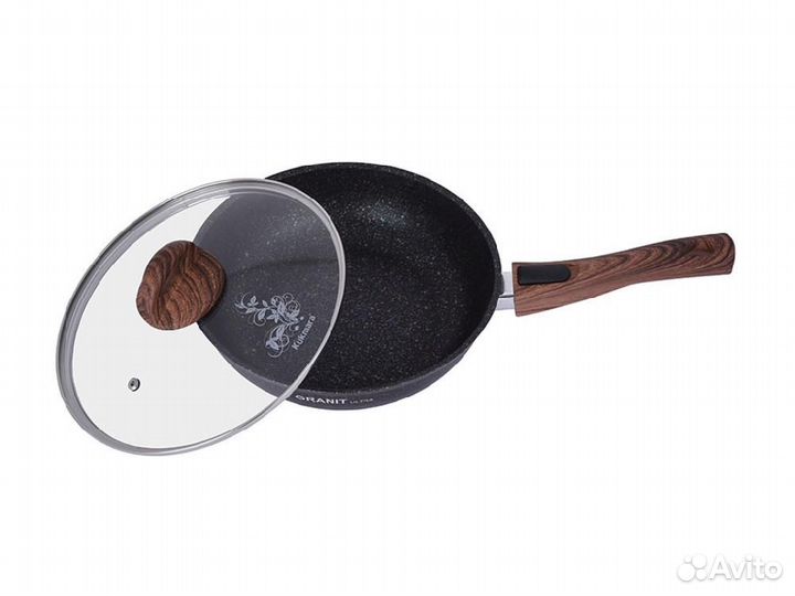 Сковорода с антипригарным покрытием со стеклянной