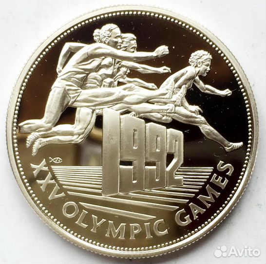 Серебро - белиз 25 долларов 1992 г. пруф