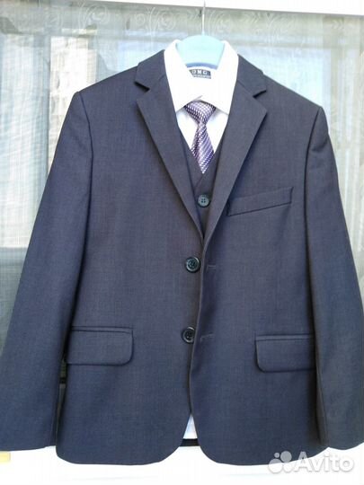 Школьный пиджак, жилет, р.122