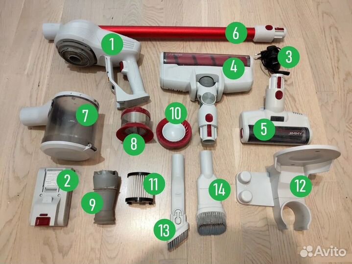 Запчасти к пылесосу xiaomi jimmy JV51 JV53 JV83 бу
