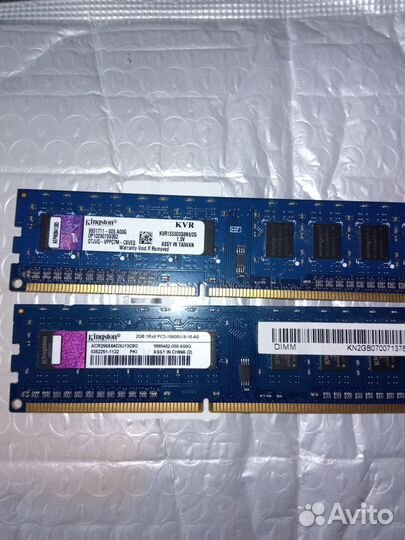 Оперативная память DDR3 4 gb, 2gb