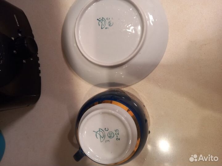 Чашка с блюдцем cobalt