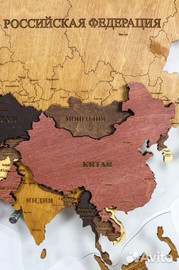 Деревянные карты мира