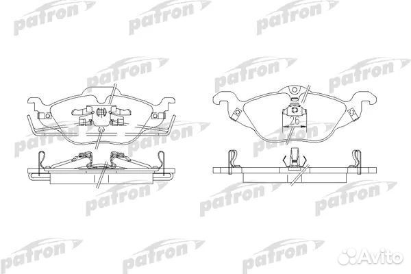 Patron PBP1293 Колодки тормозные дисковые передн O