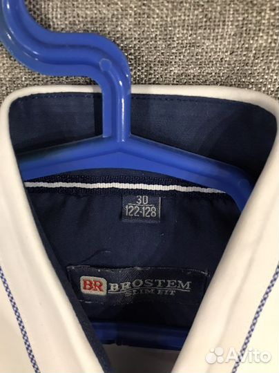 Рубашки белые на рост 122-128, 128-134