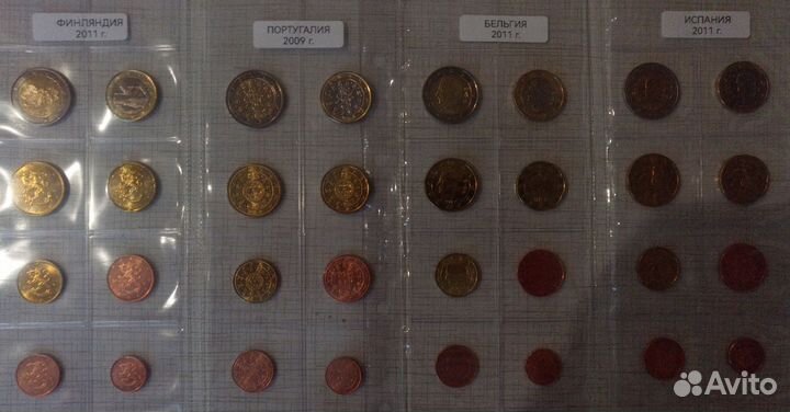 Годовой набор монет евро