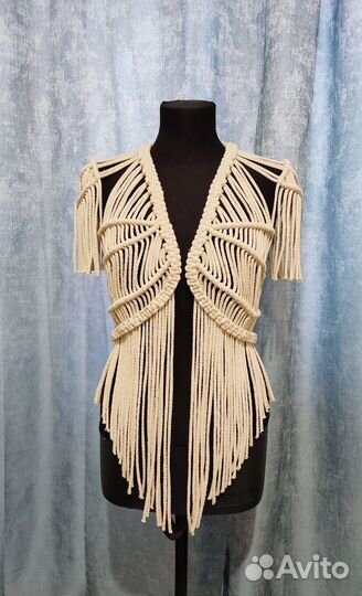Жакет макраме, туника, бохо