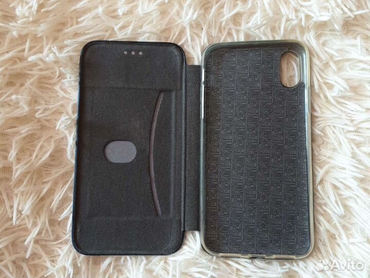 Кожаный чехол книжка iPhone xr