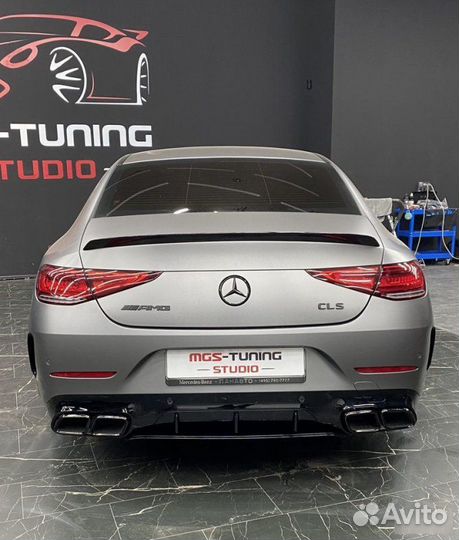 Диффузор+насадки в стиле 63 AMG Mercedes CLS 257