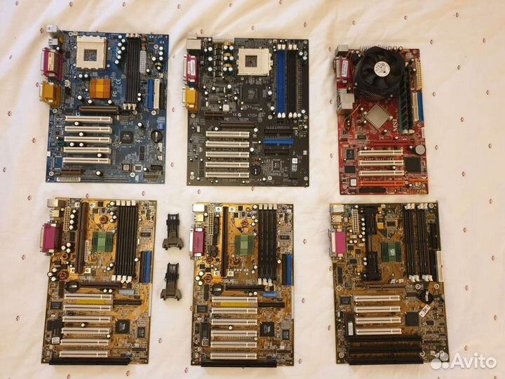 Старые материнские платы и комплектующие